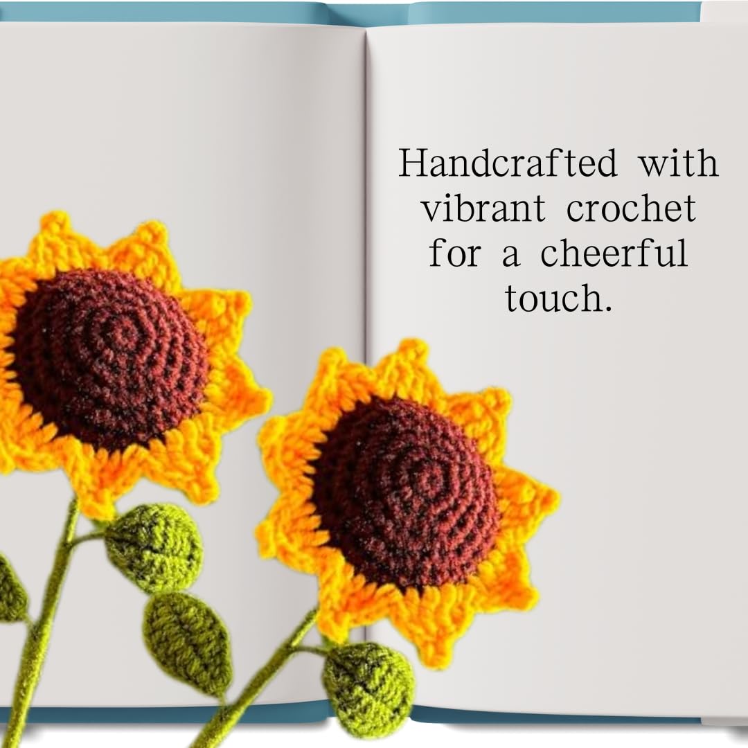 Handmade Crochet Sunflower | Aesthetic Flower Gift & Decor piece - Image 4
