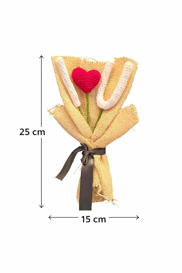 Crochet I Love U Bouquet | Romantic Handmade Gift for Valentine’s Day | Anniversary | Birthday & Proposal - Image 3