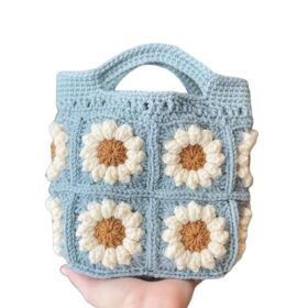 Crochet cotton handmade bag