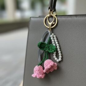 Crochet Flower Keychain