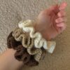Crochet hair scrunchies