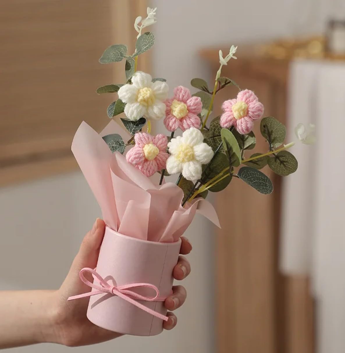 Crochet flowers bouquet