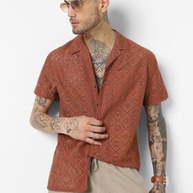 Men crochet shirt