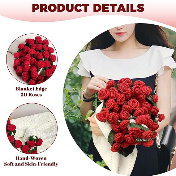 Crochet Flower Blanket | Handmade 3D Floral Bouquet Blanket - Image 3