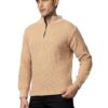 Men waffle knitted sweater