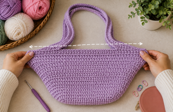 [IMAGE PLACEHOLDER — Acrylic crochet bag showing stretch]